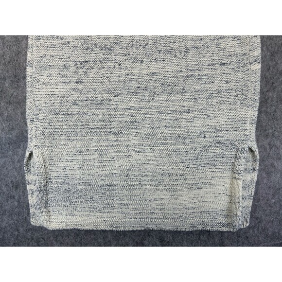 Gap Gray Ivory & Blue Sweater Vest Long Duster Open Cardigan Size M - Picture 8 of 10